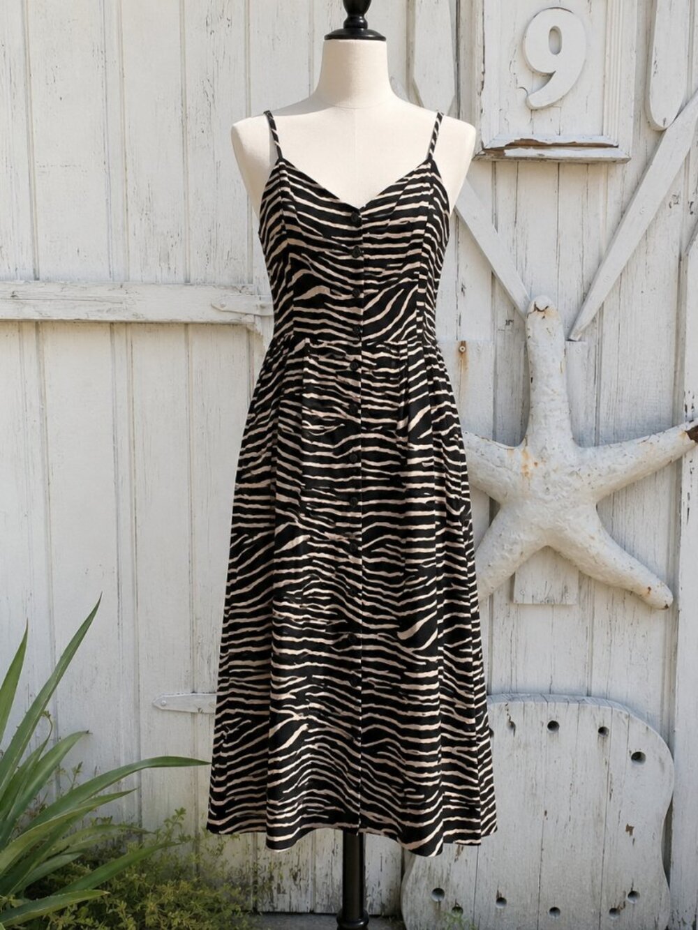 Animal Print Midi Sun dress | Size 12